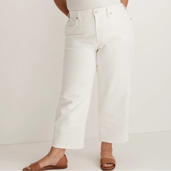 NWT Madewell The Plus Perfect Vintage Wide-Leg Crop Jean - Picture 1 of 12